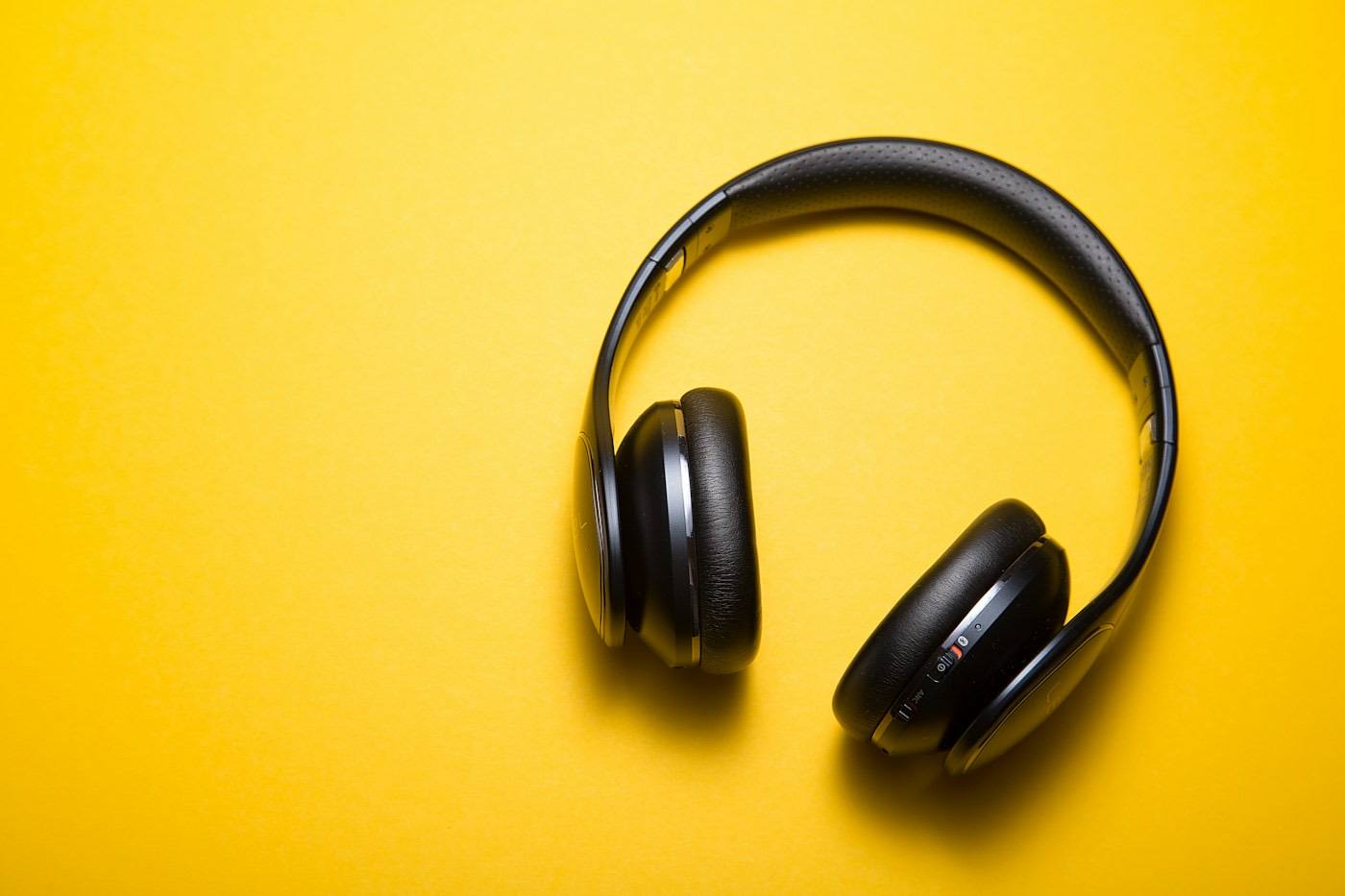 Wireless headphones laid flat